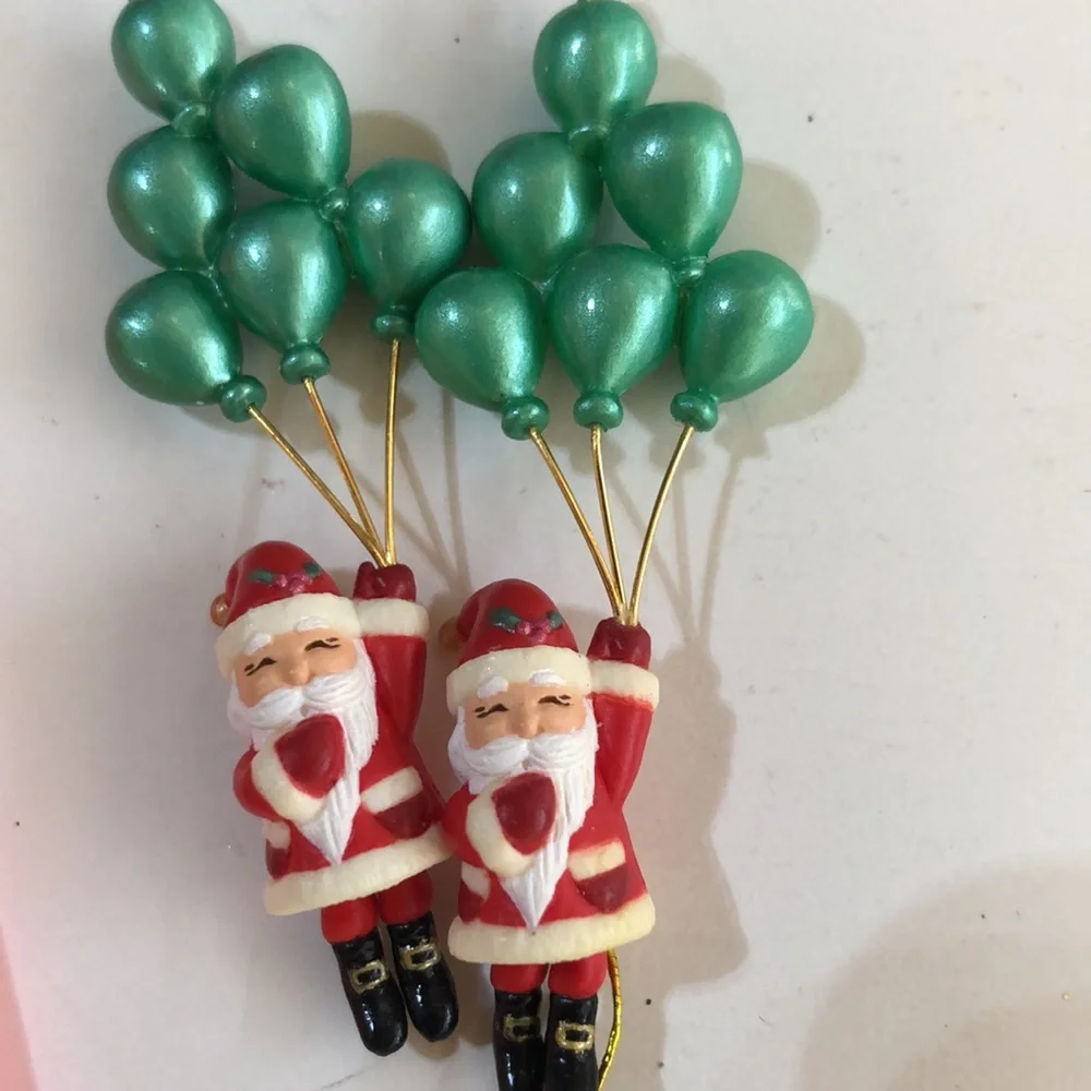 Icicle Ornaments with Santa TINY ICICLE ORNAMENTS miniature ornaments Ice